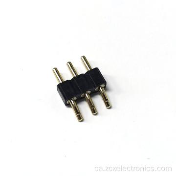 2,54 mm 3p Connectors de capçalera de passadors masculins negres negres